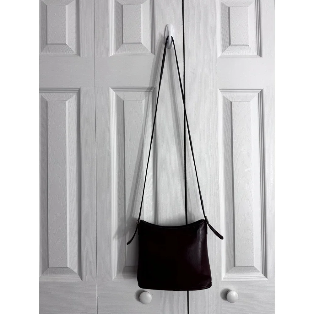 Vintage Coach Mambo 9062 Crossbody Shoulder‎ Bag Women's Brown Mahogany Leather
